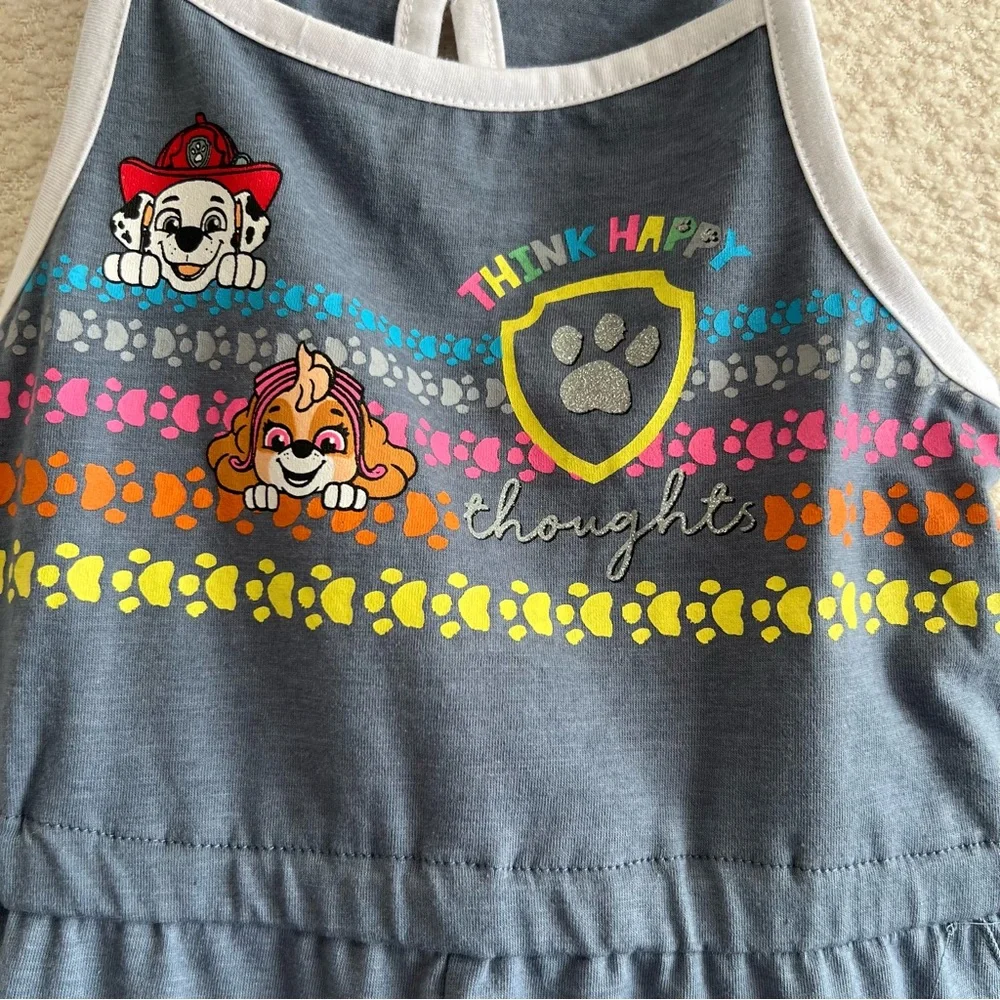 Paw Patrol‎ NWT Kids One Piece Blue Romper Think Happy Thoughts Size 6